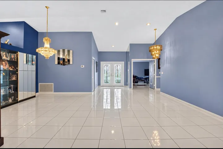 Spacious open-concept living and dining area