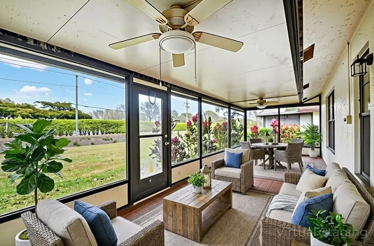 29 Ft long Lanai overlooking the canal (virtually staged)