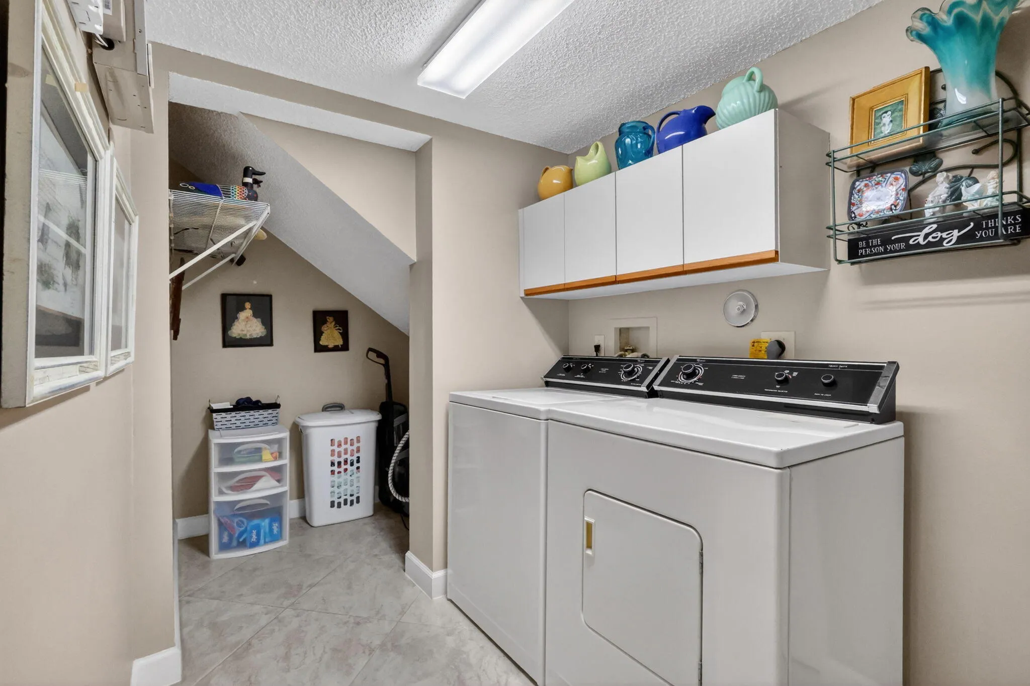 Laundry room has extra storage