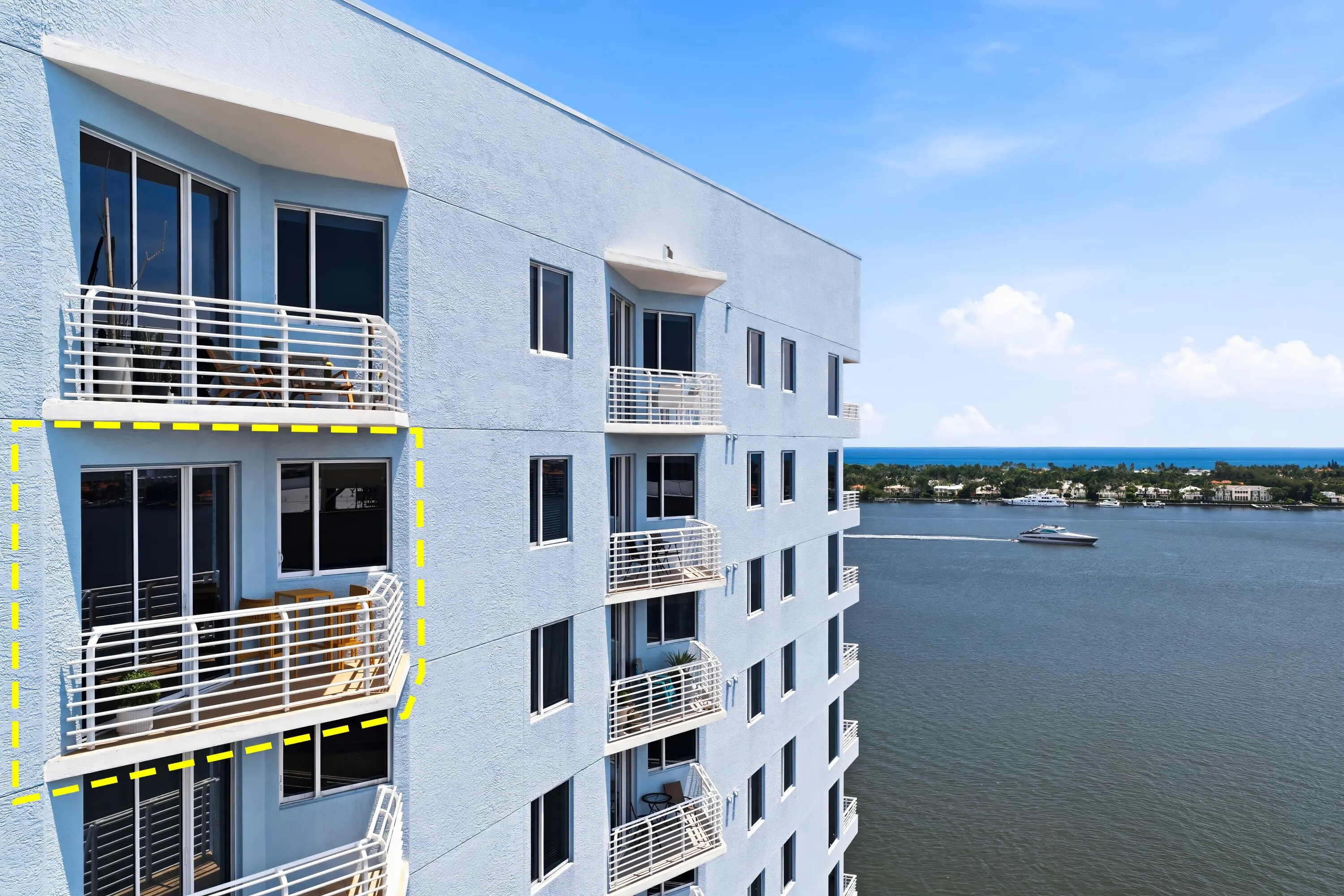 Balcony of LPH-16 with Yellow Furniture