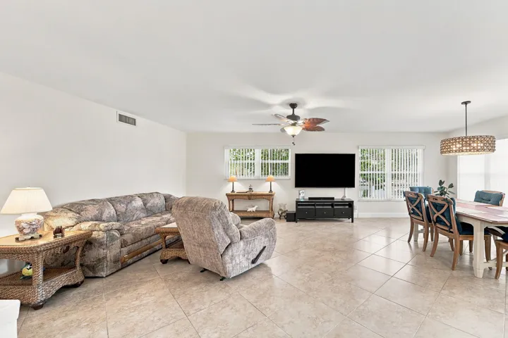 Spacious Living Room & Dining Area