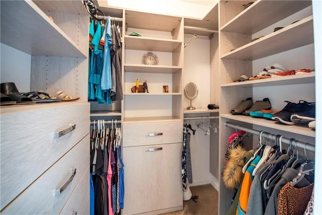 Custom closets in both bedrooms