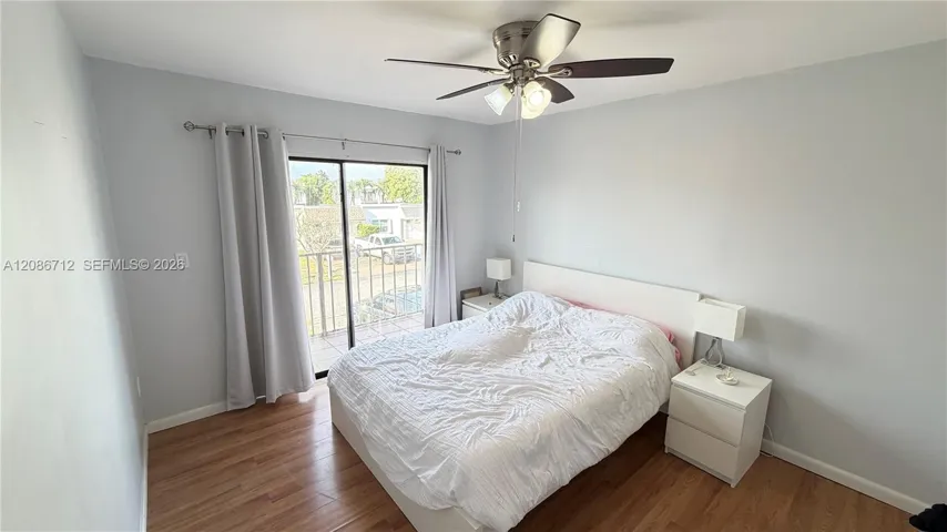 Master bedroom with walkout open balcony