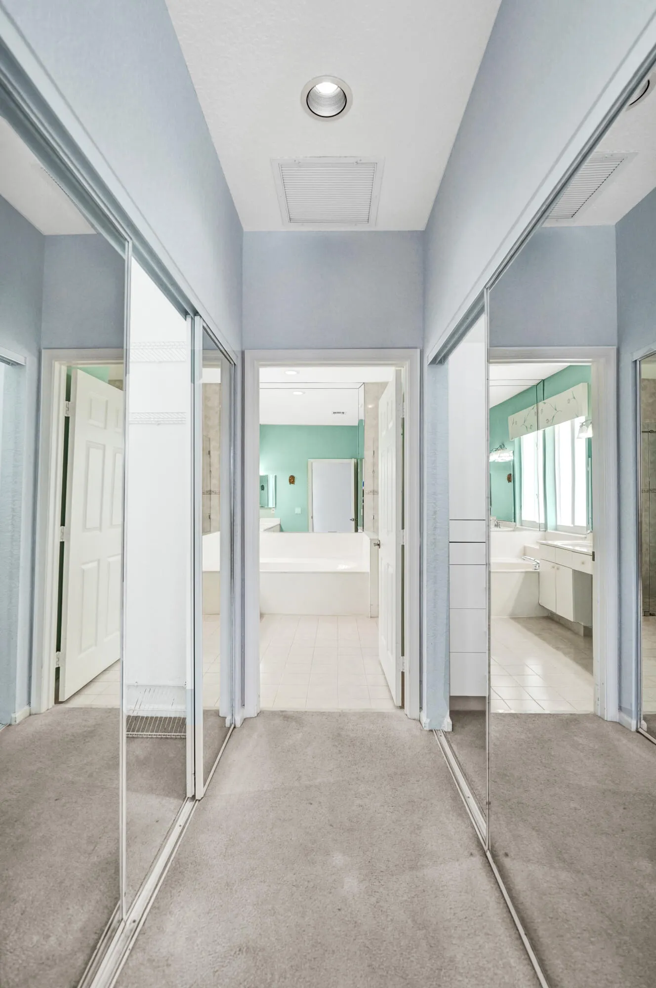 Dual walk in closets in primary
