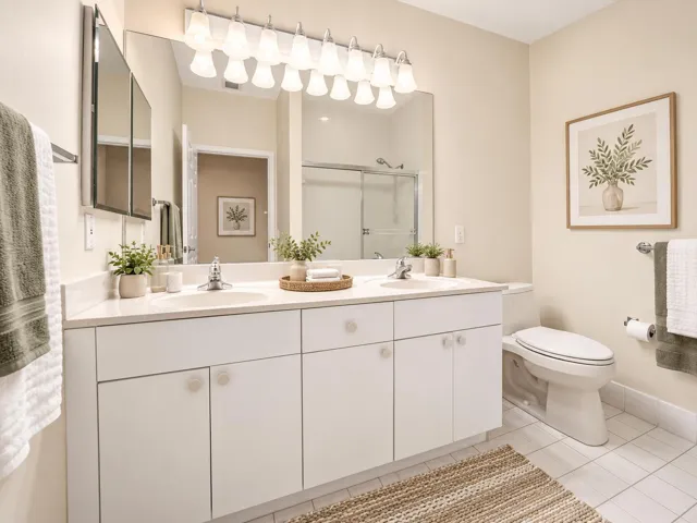 Bathroom 3, virtually staged