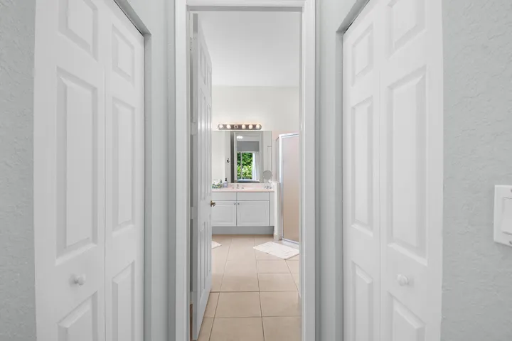 Hallway to bathroom