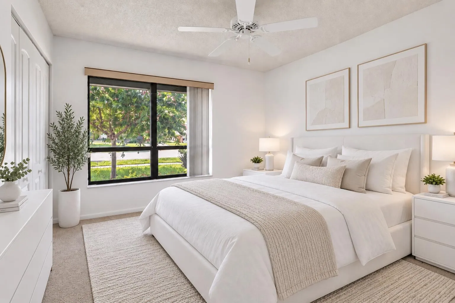 Staged second bedroom