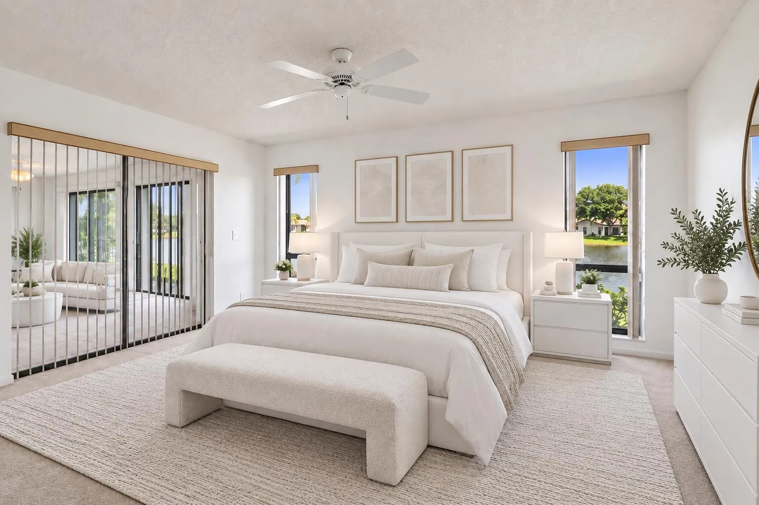 Staged Primary bedroom