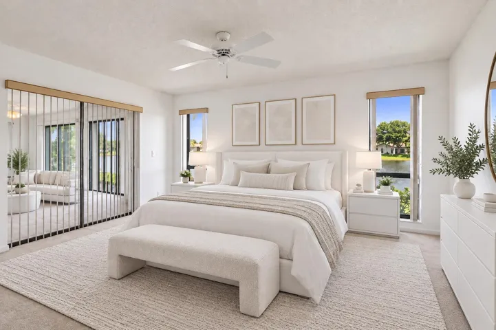 Staged Primary bedroom