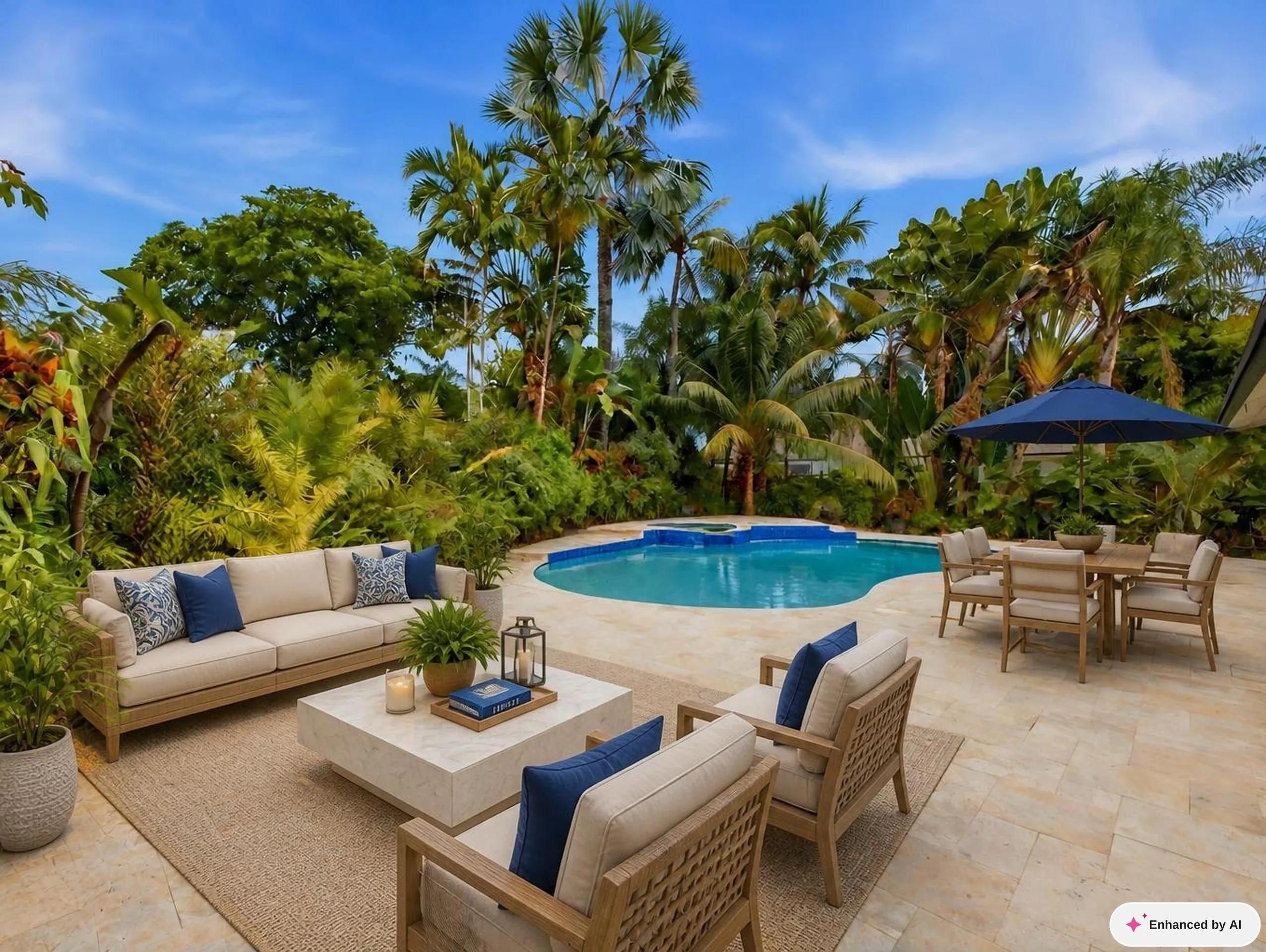 Pool Deck Staged