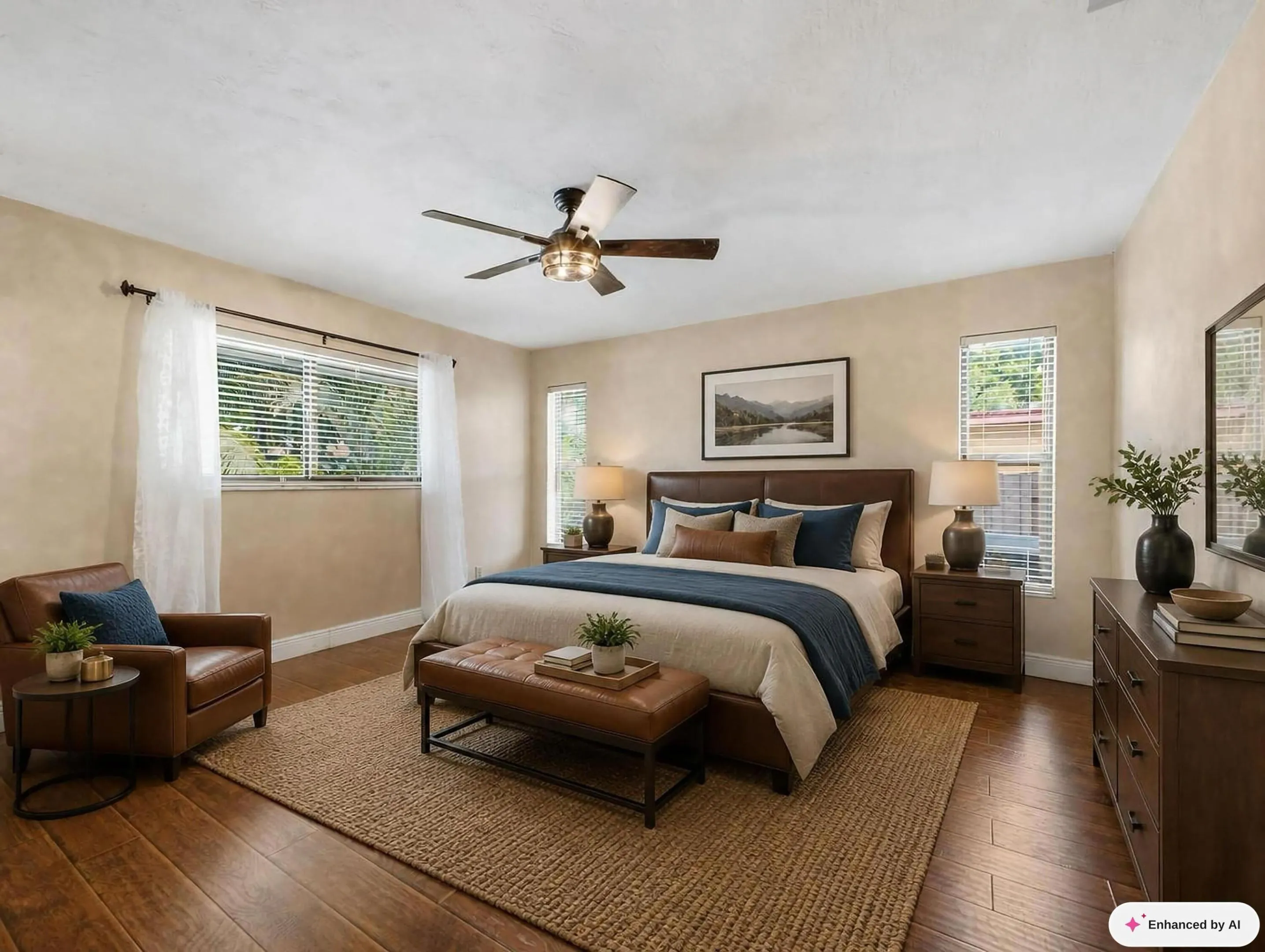 Primary Bedroom Staged