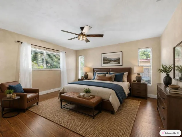 Primary Bedroom Staged