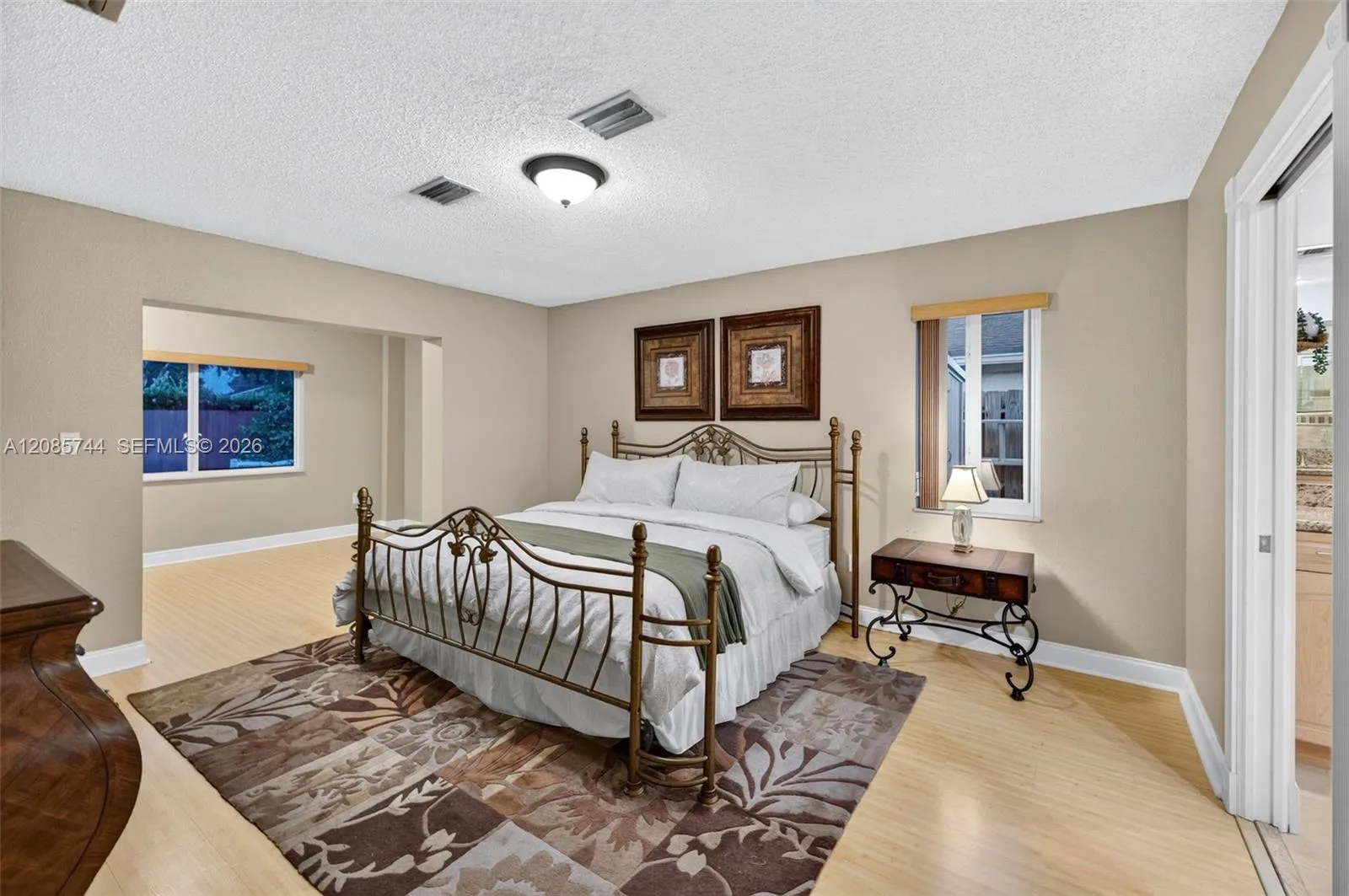 Primary bedroom w/ expanded addition / office / nursery / gym Primary bedroom w/ expanded addition / office / nursery / gym