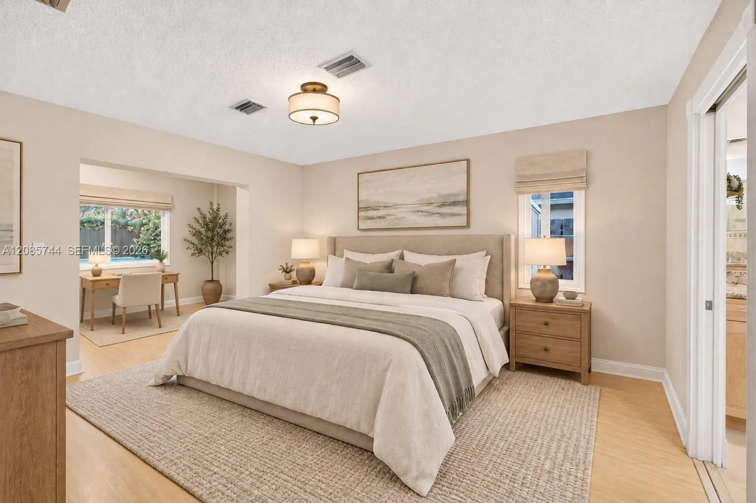 Virtually enhanced guest bedroom. Changed wall color and furniture Virtually enhanced guest bedroom. Changed wall color and furniture
