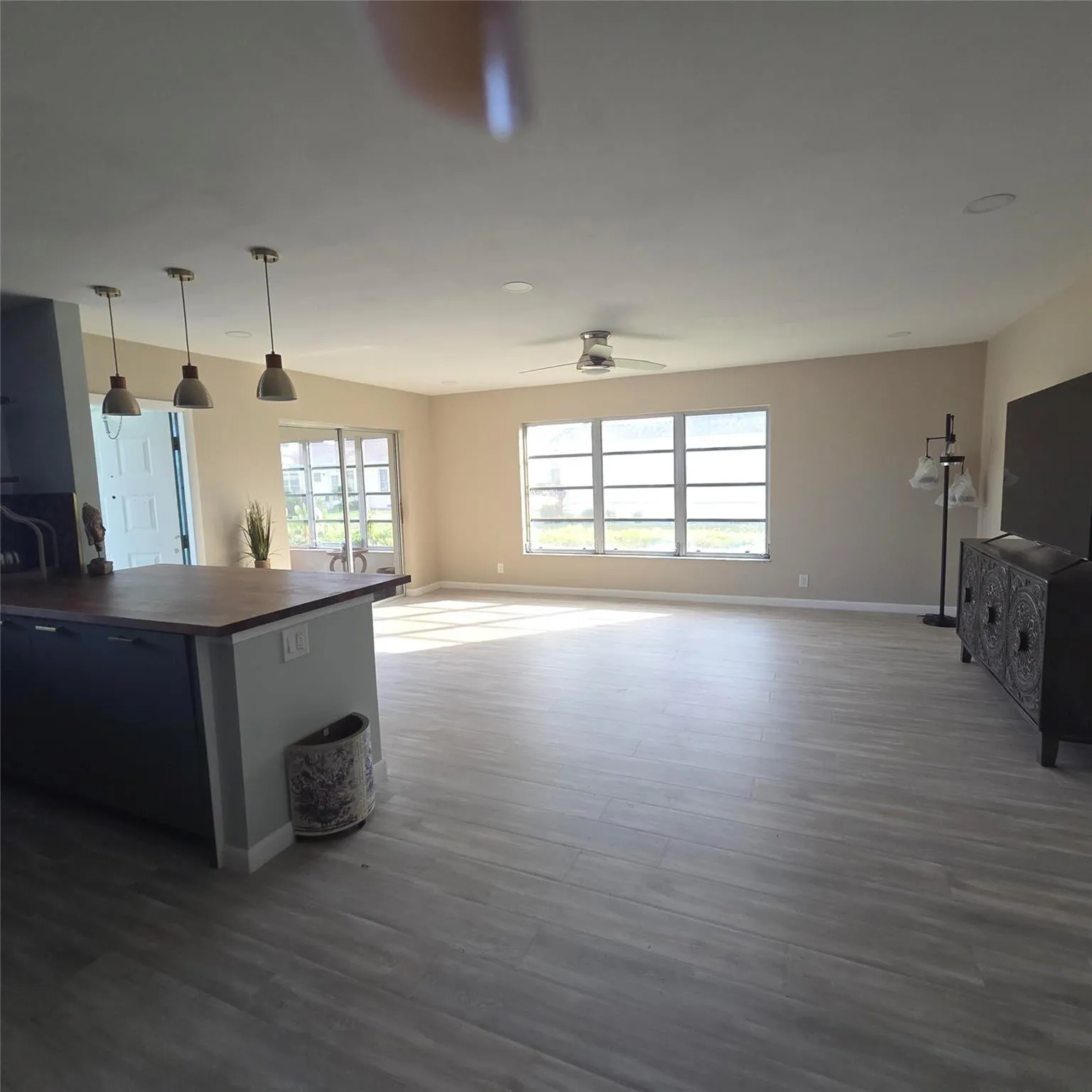 Great room leading into dining and kitchen area