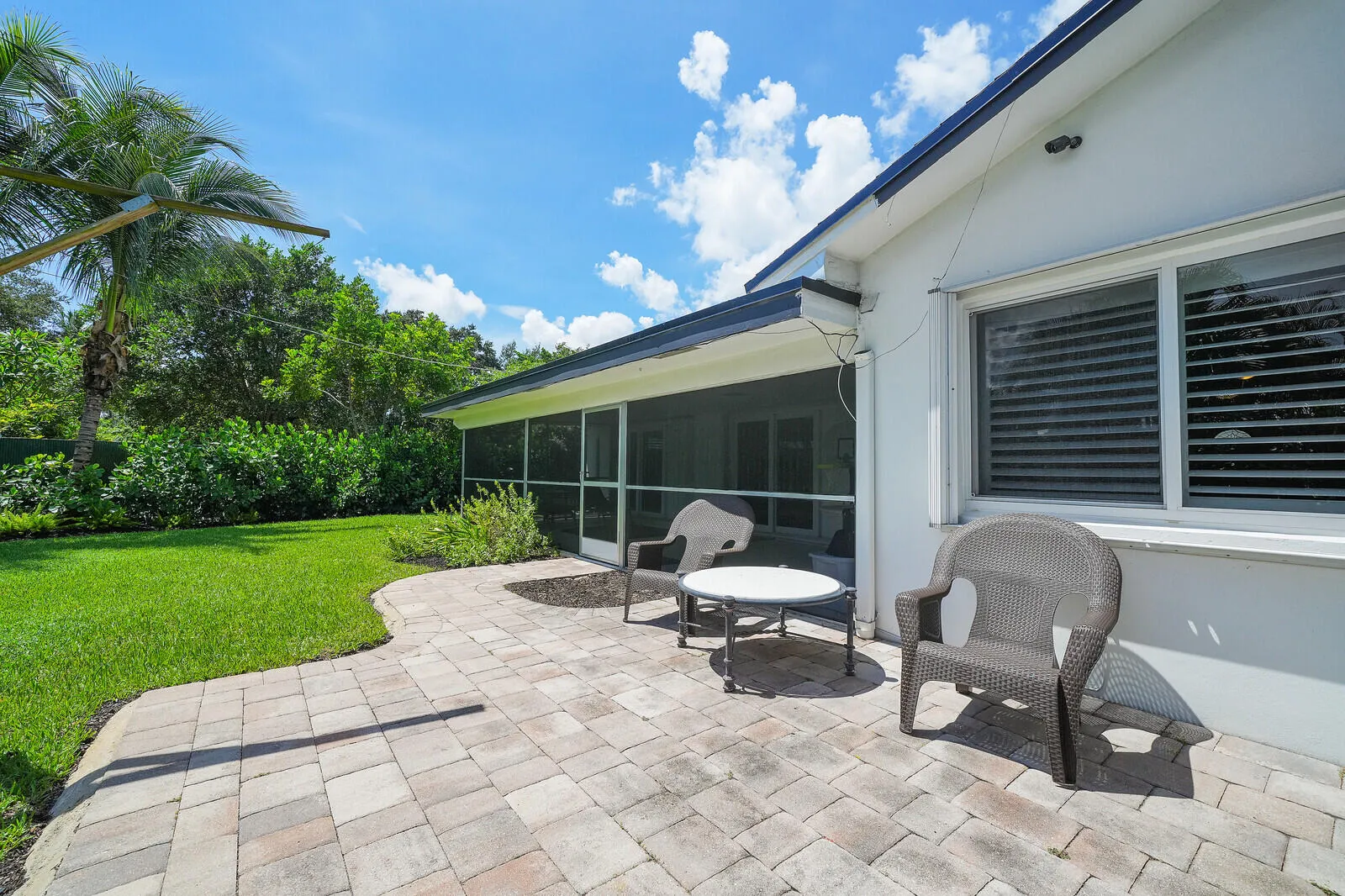 PARTIALLY PAVED BACKYARD SPACE