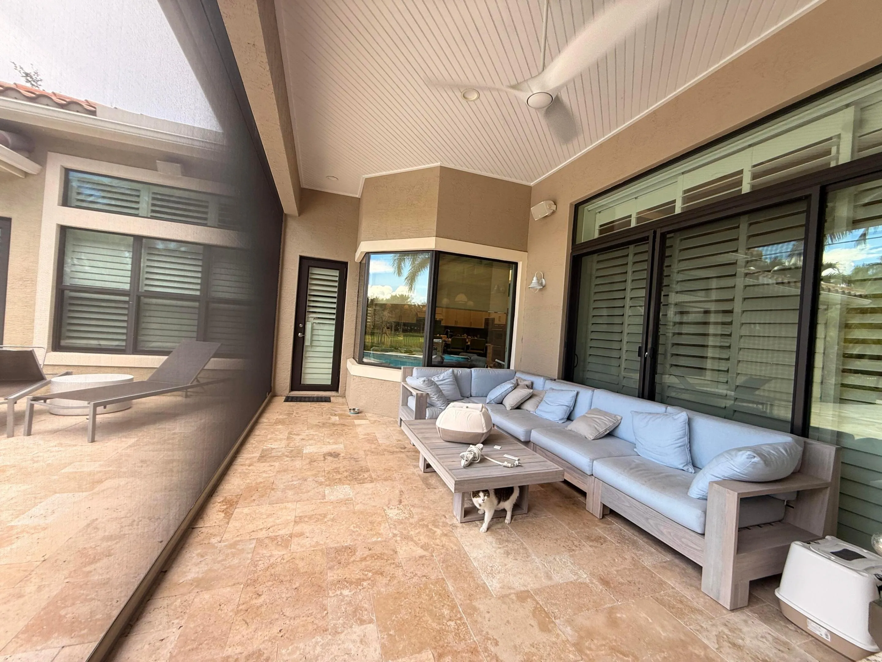 pool, spa and lake view