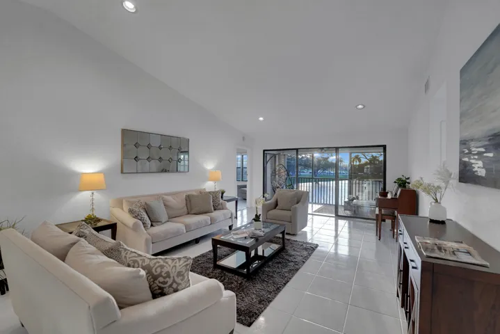 Living Room with Gorgeous Lake View