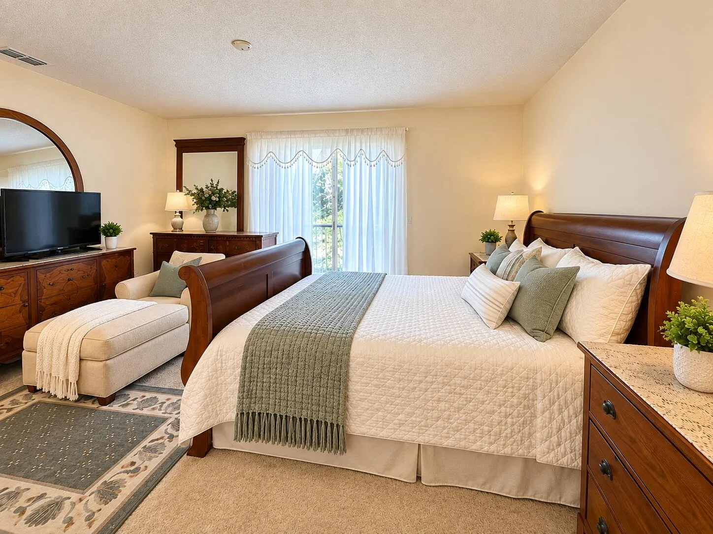 Virtually staged and Enhance image. Original photo included in listing.