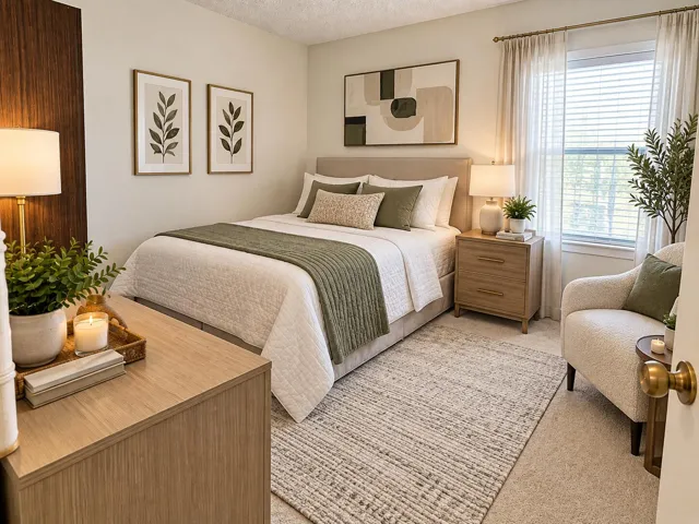 Virtually staged and Enhance image. Original photo included in listing.