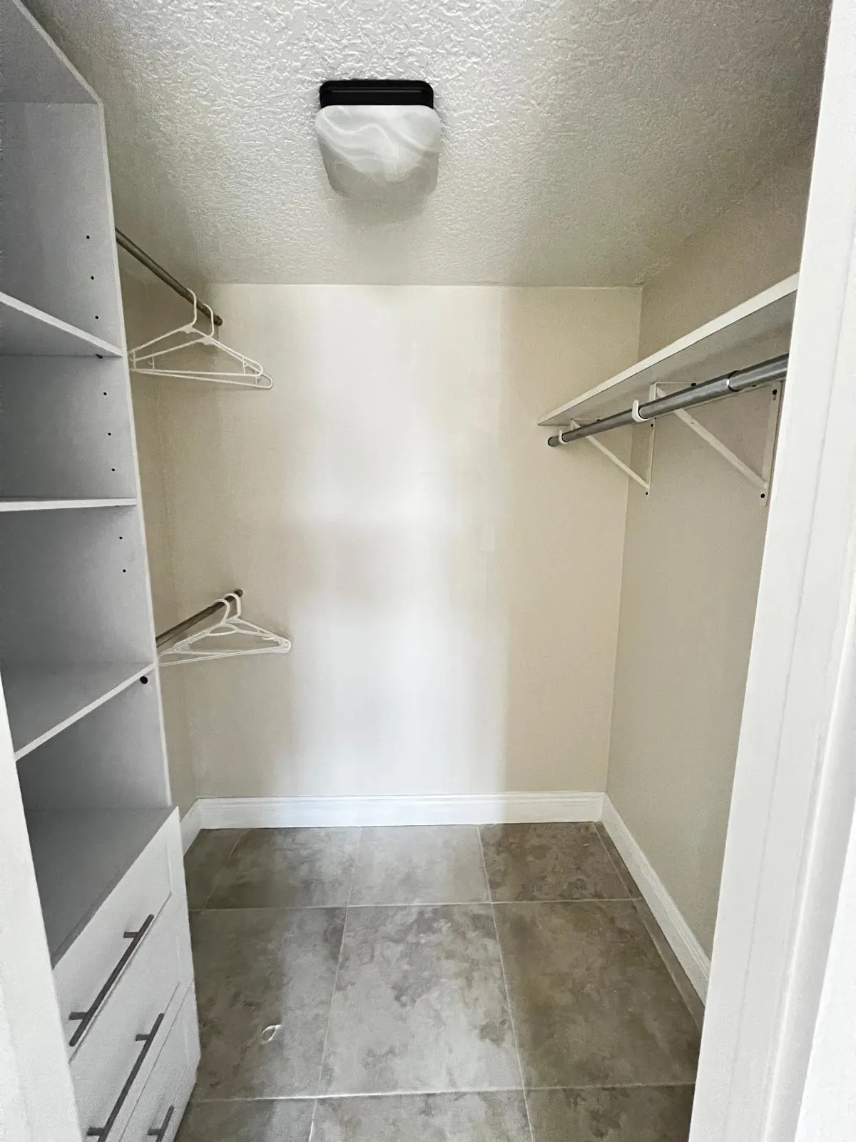 Walk in closet in 1st bedroom