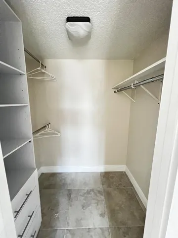 Walk in closet in 1st bedroom
