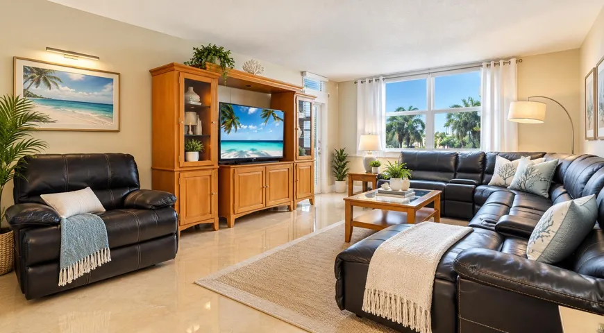 living room - virtually staged