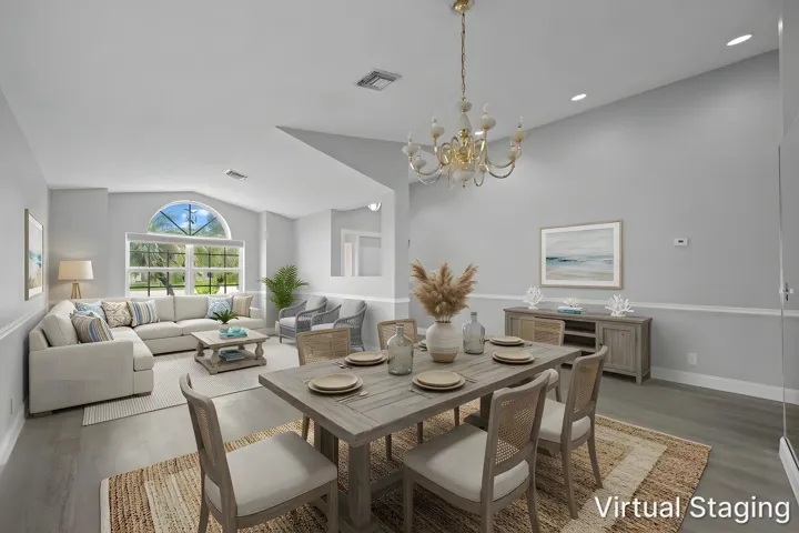 Living & Dining Virtually Staged