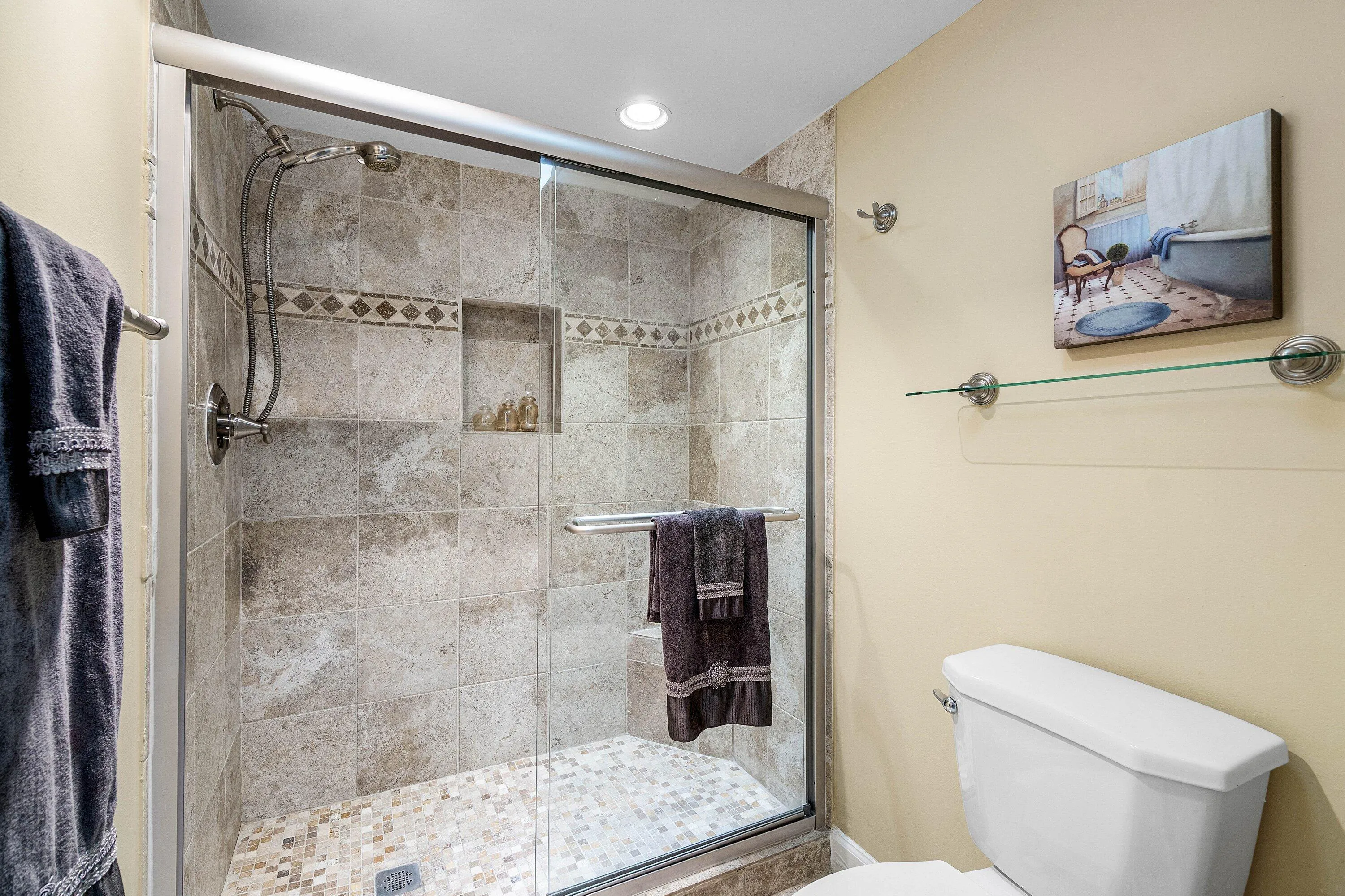 Glass Enclosed Shower