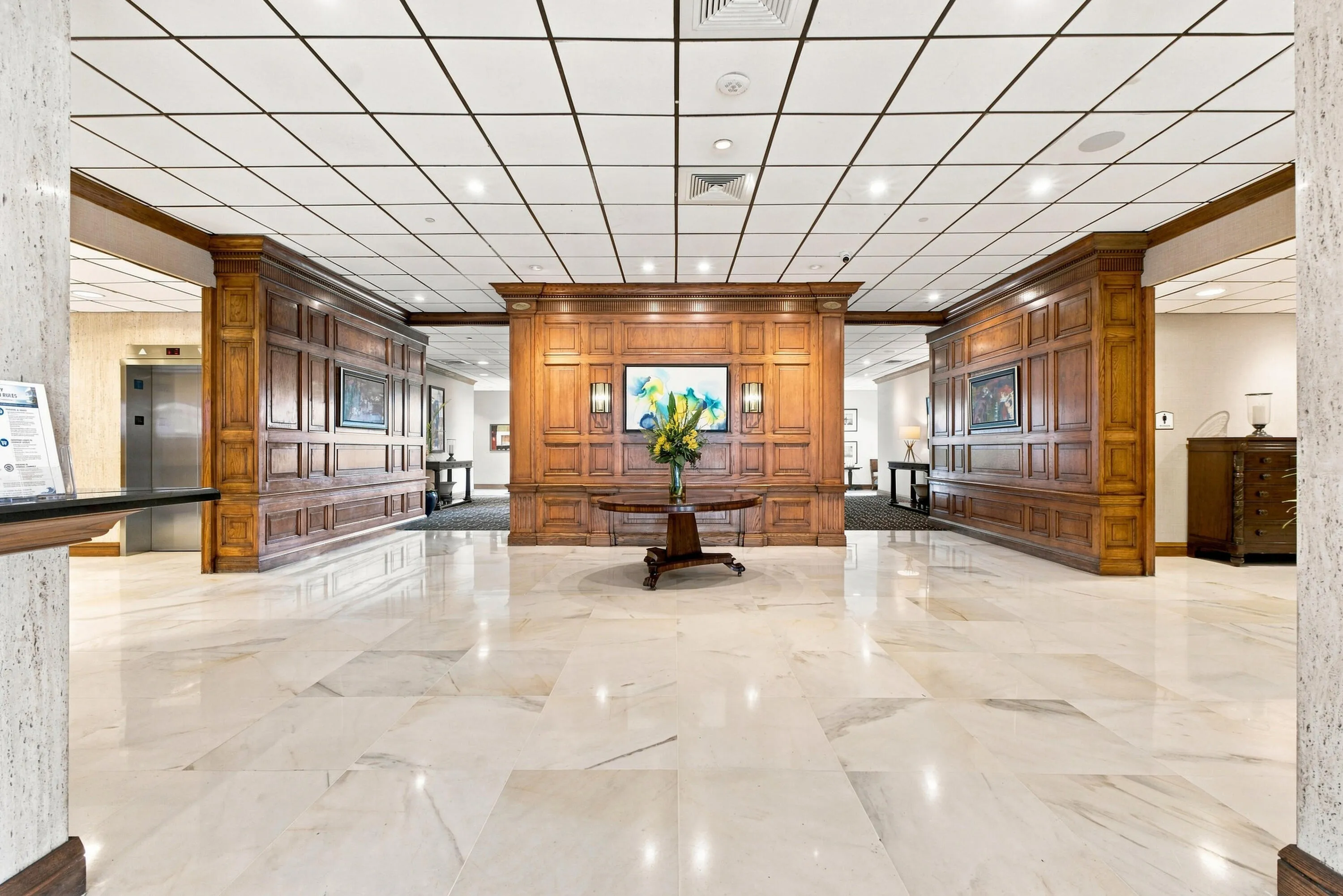 Entry - concierge on left