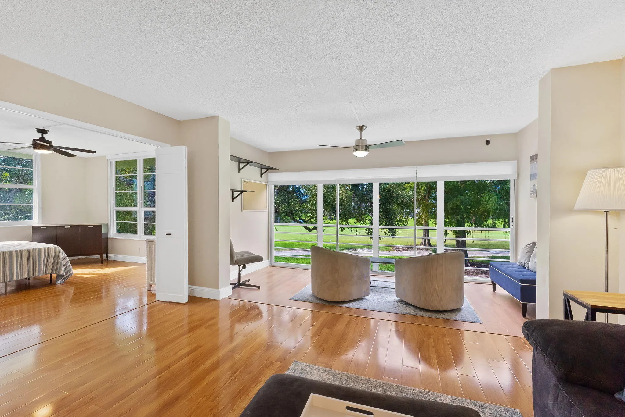 Spacious, open floor plan concept with views of the golf course.