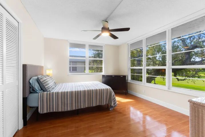 Spacious guest bedroom with plenty of room for guests.