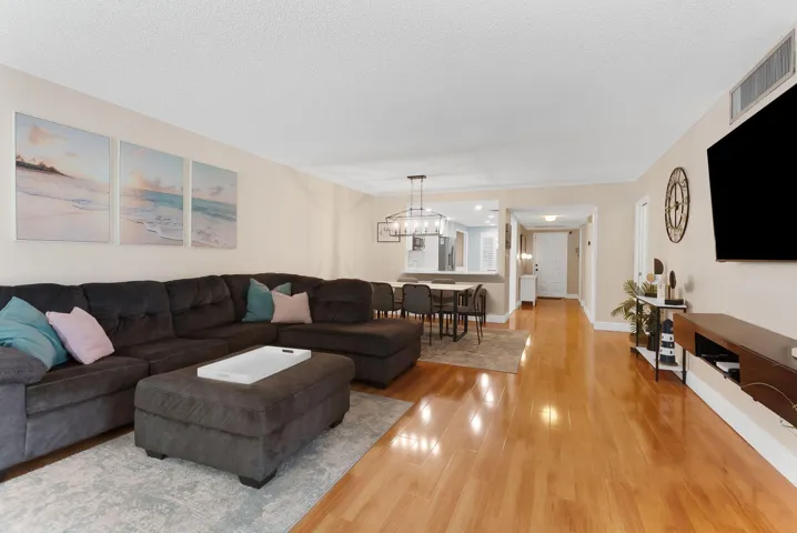 Spacious, open floor plan concept with views of the golf course.
