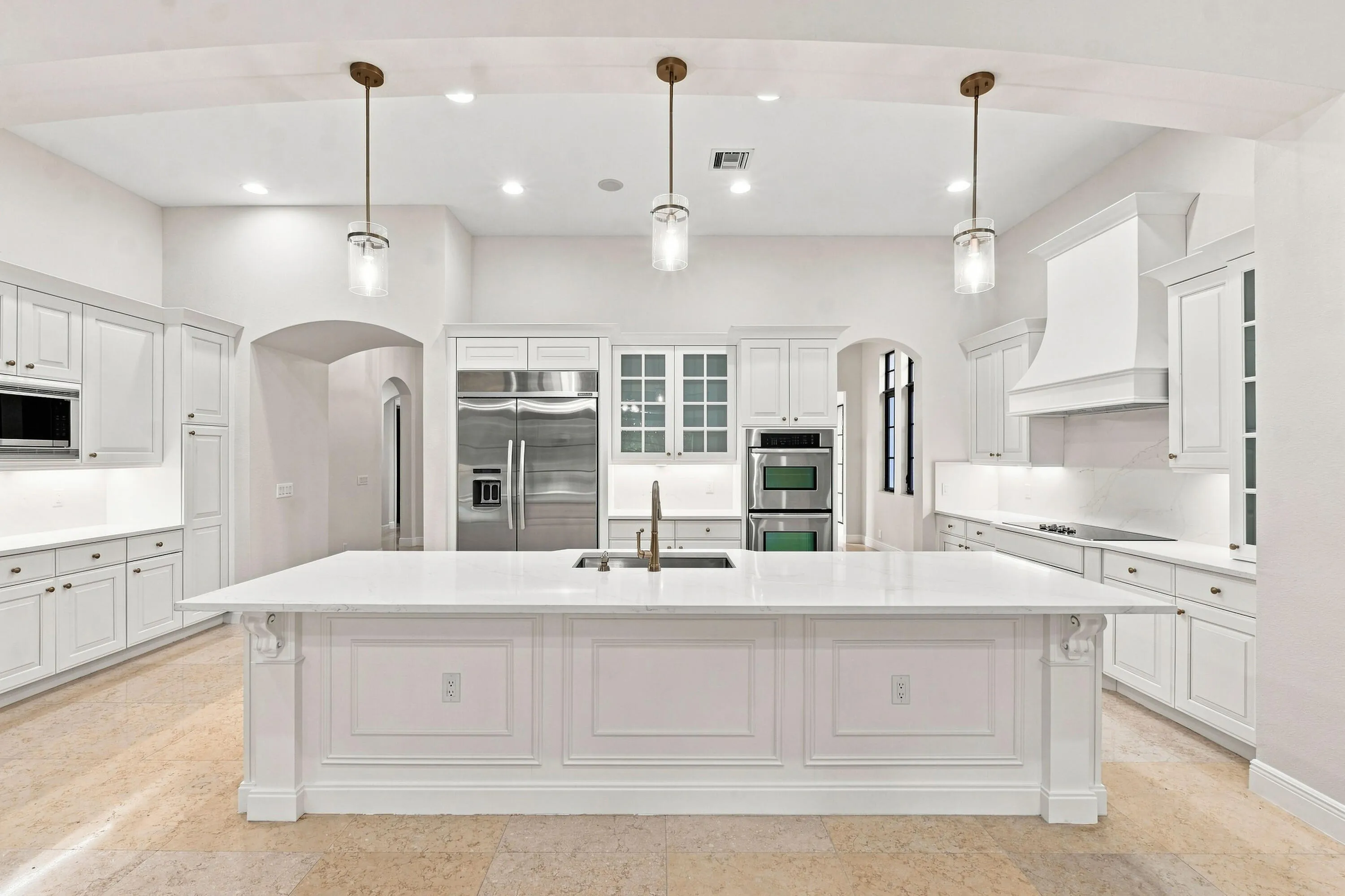 Renovated kitchen with modern finishes