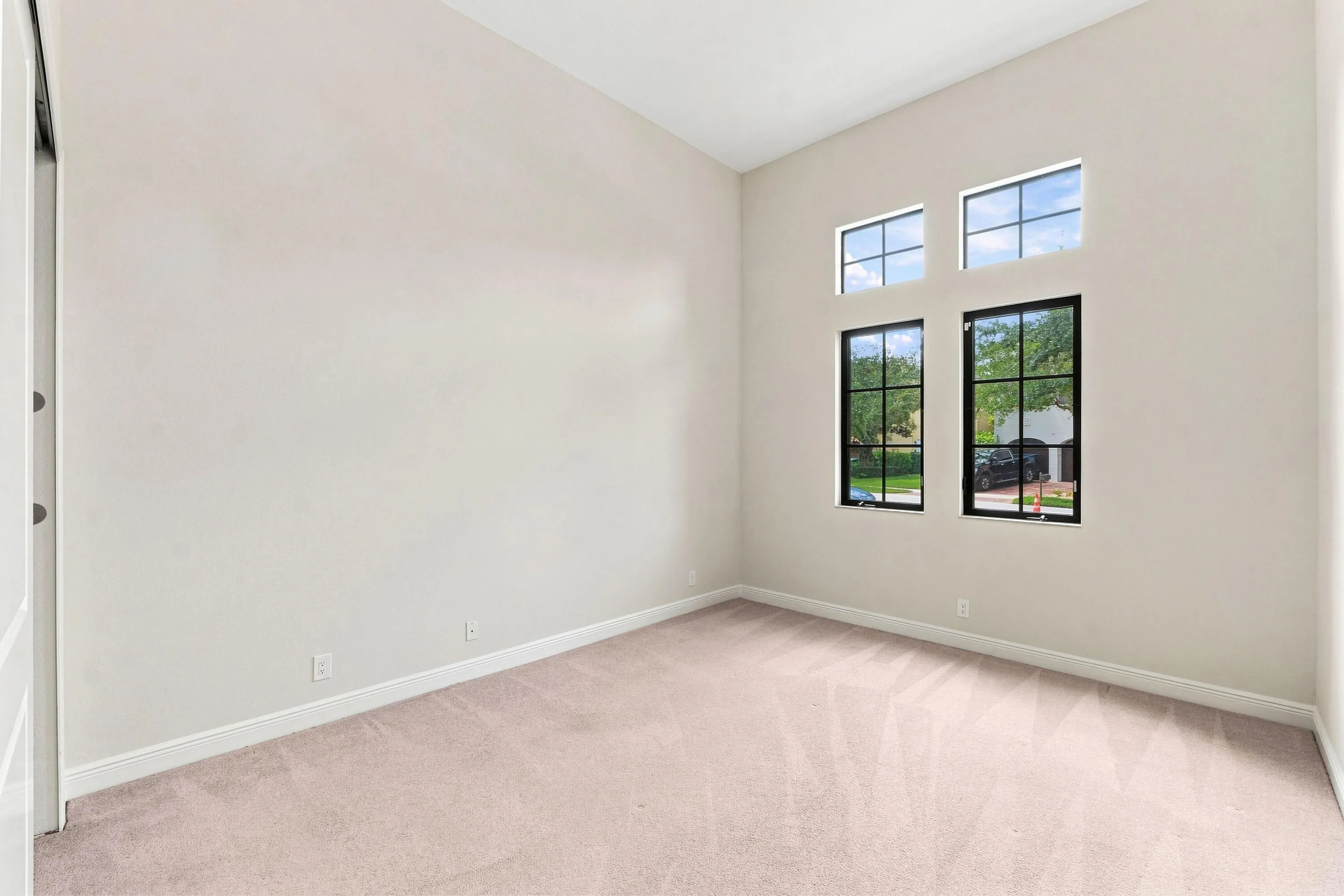 Bedroom with fresh paint and natural light