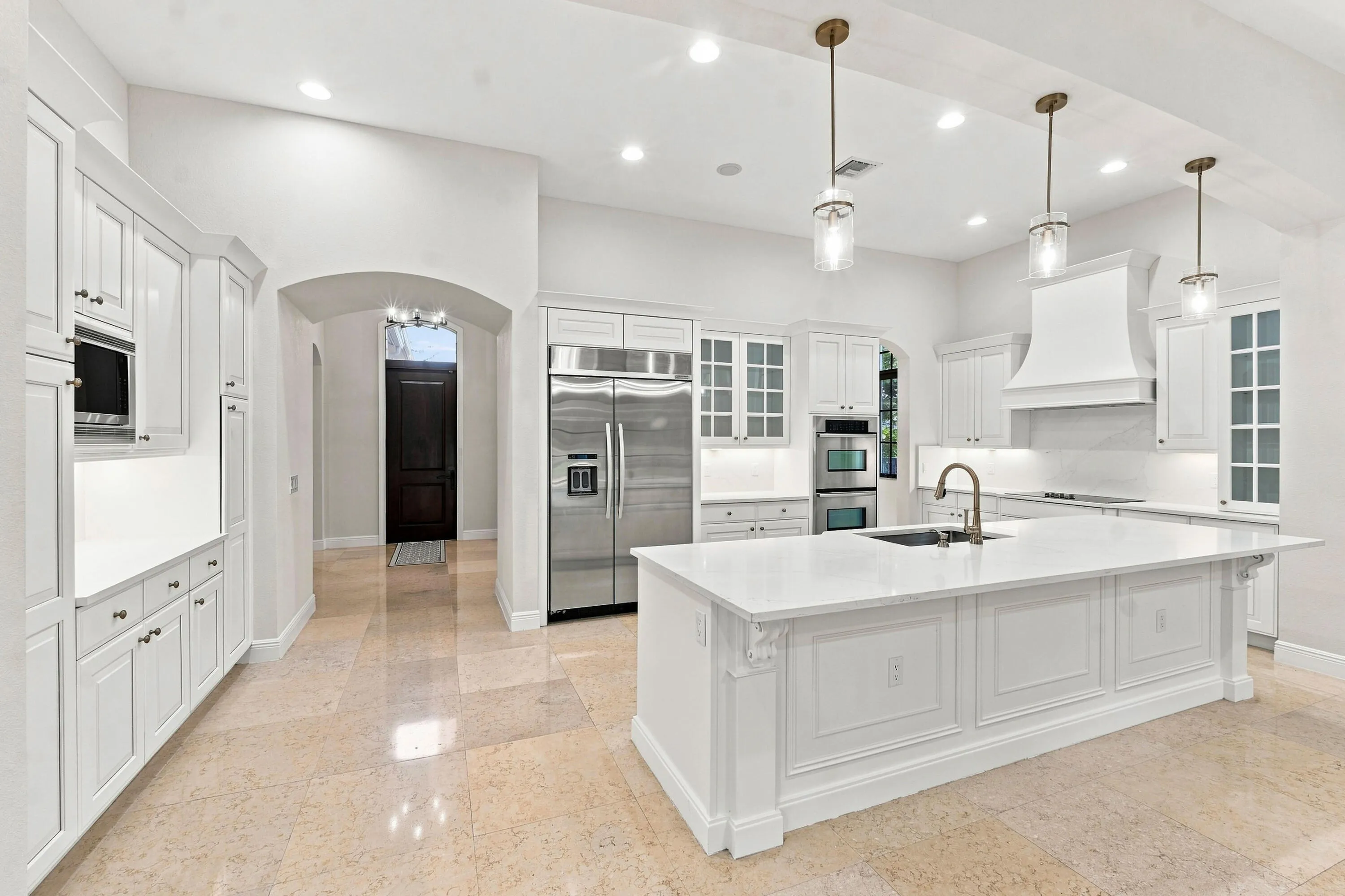 Renovated kitchen with spacious countertop area