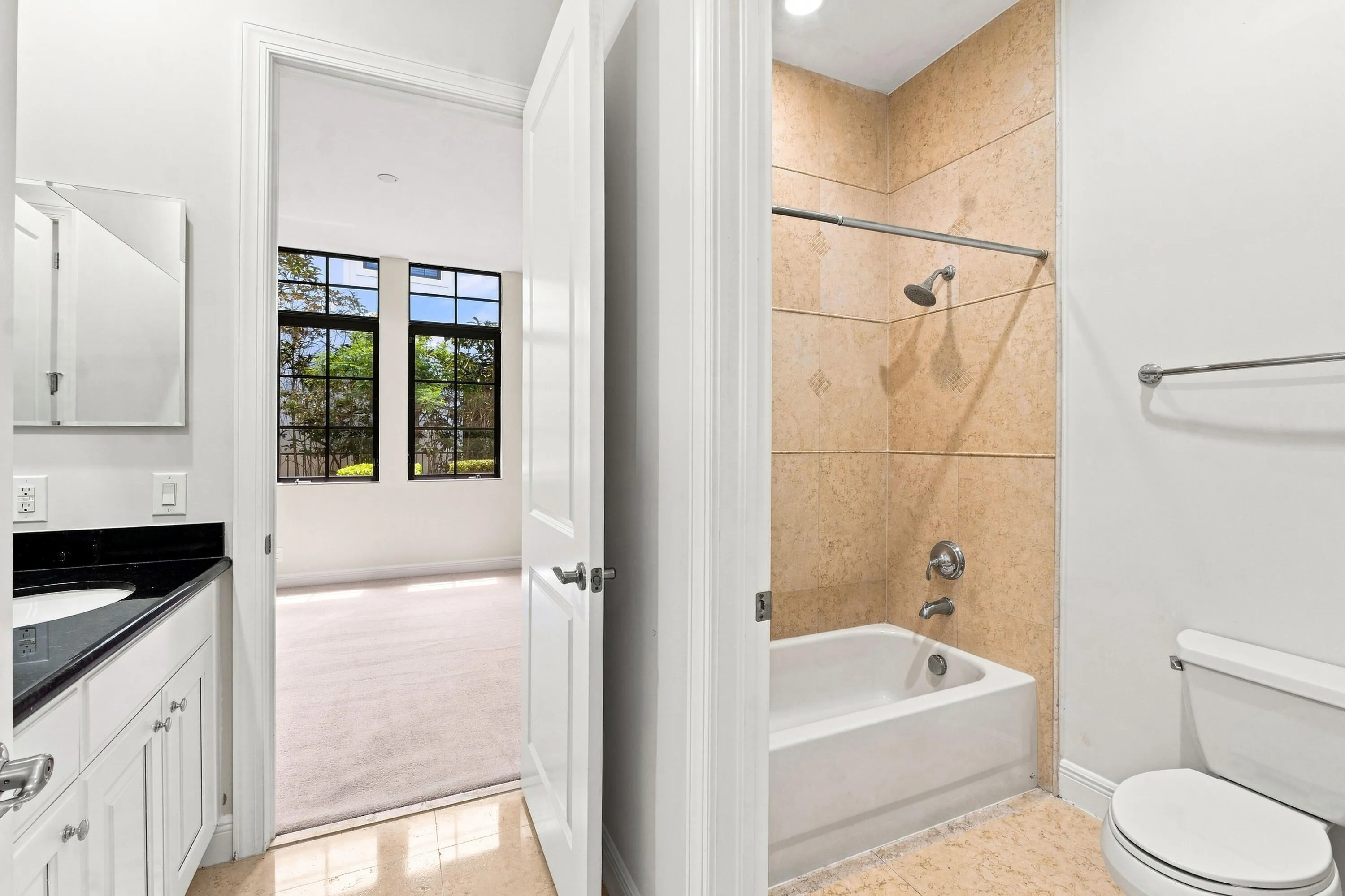Bathroom with updated fixtures and finishes
