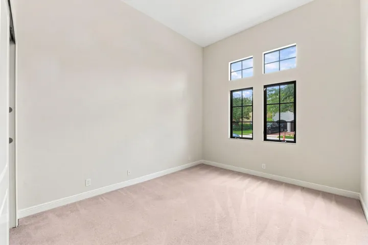 Bedroom with fresh paint and natural light