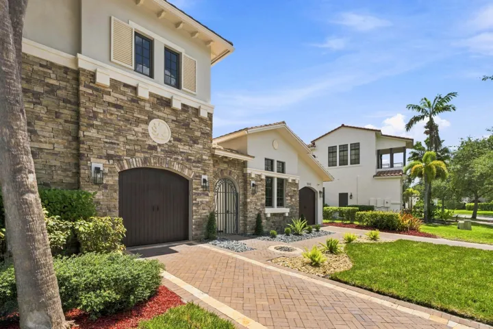 Updated front exterior with stone accents