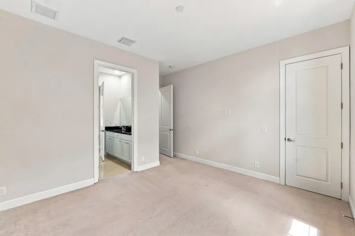 Bedroom with fresh paint and natural light