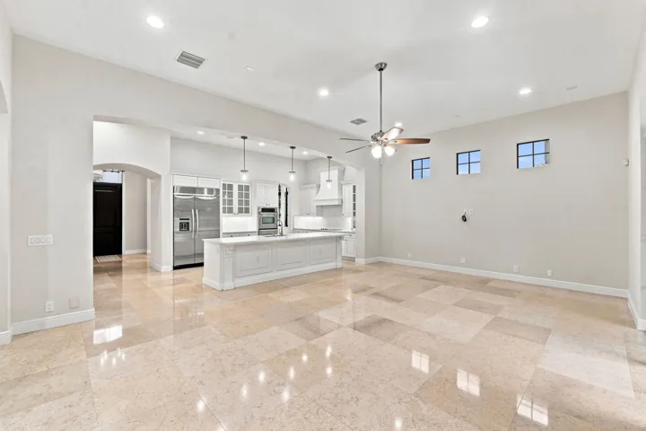 Renovated kitchen with bright modern finishes