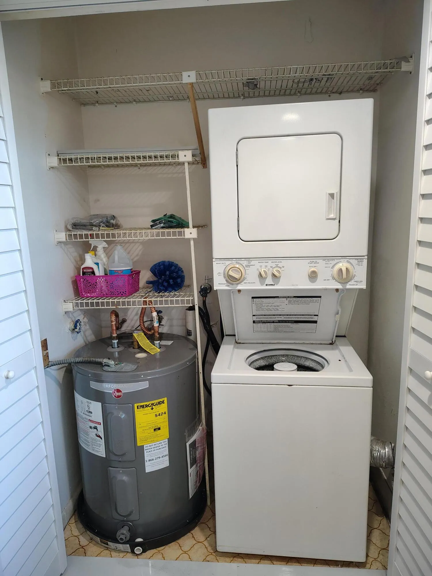 Water Heater And Your Own Washer & Dryer