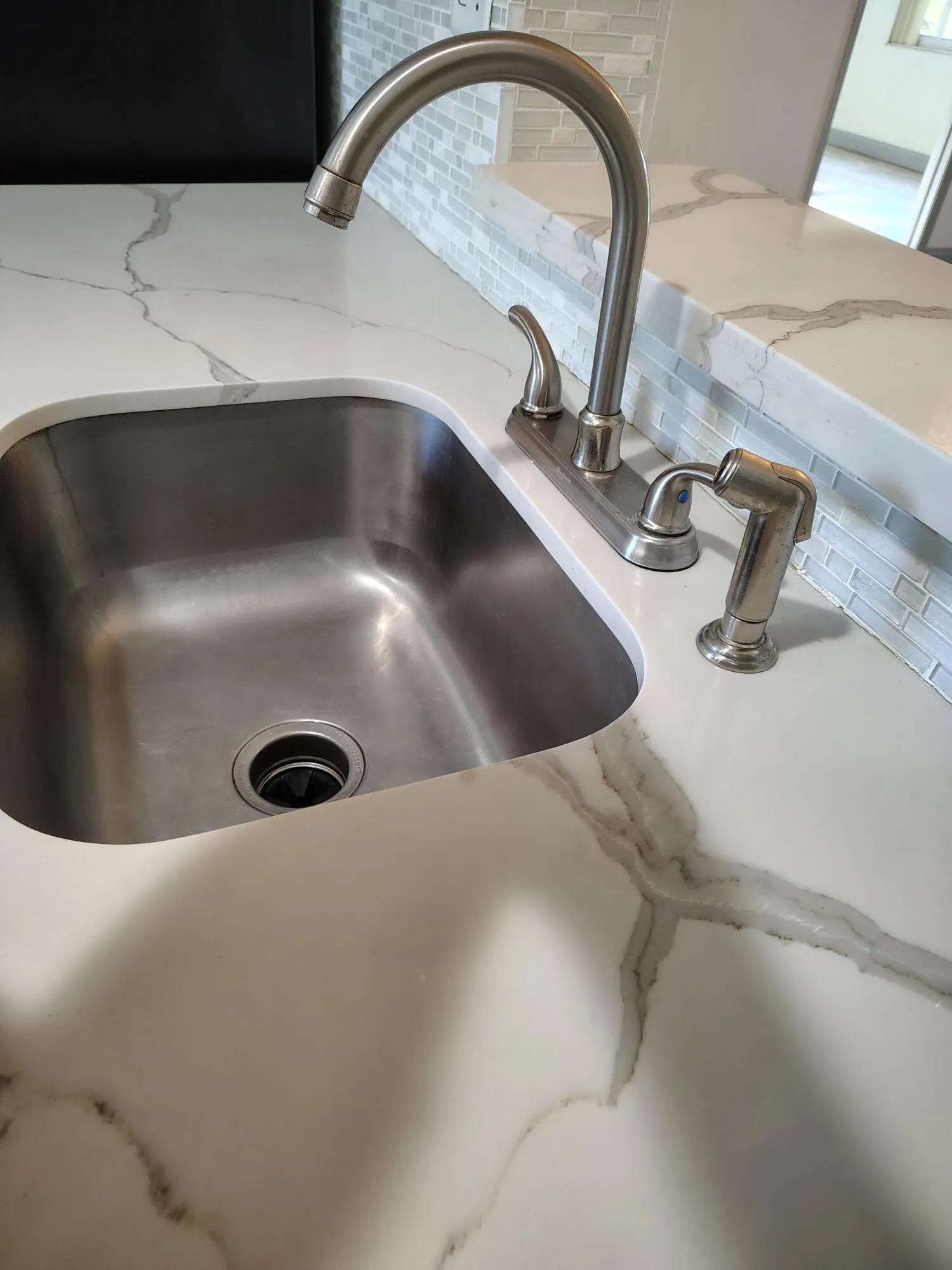 Kitchen Granite Counter Tops and Stainless Steel Sink