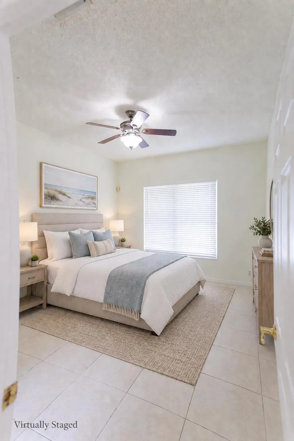 Virtually Staged Master Bedroom