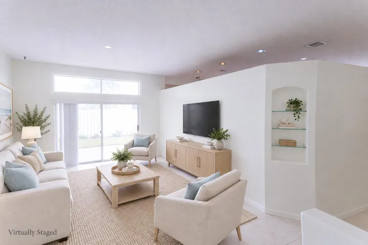 Virtually Staged Living Room