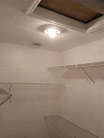 walk in closet and attic storage