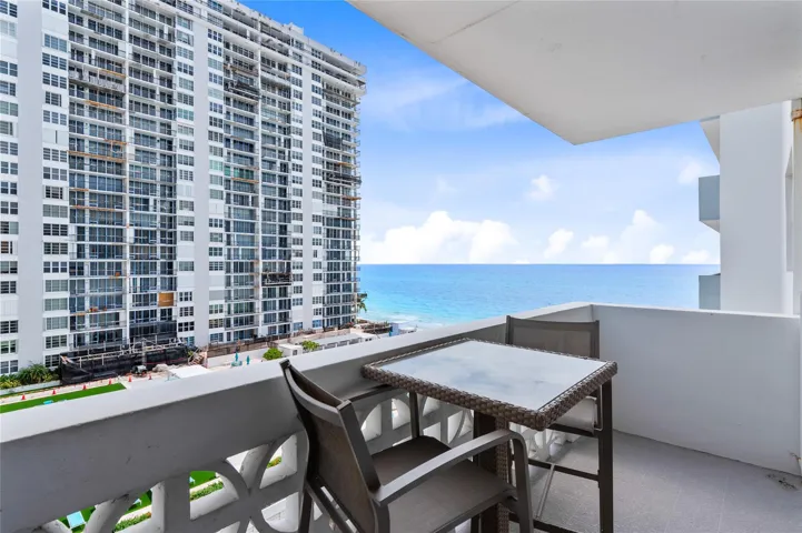 Private balcony with open water