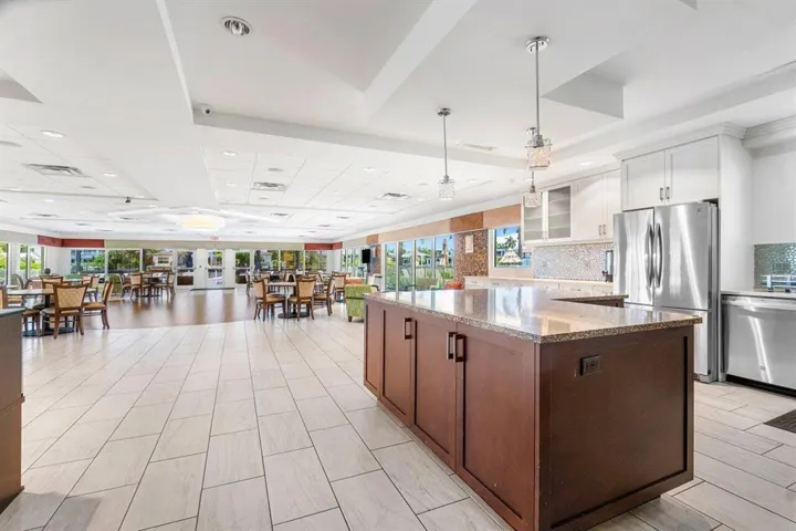 Clubhouse with a full kitchen