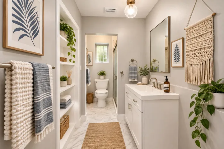 AI Staged Guest Hosue Bathroom