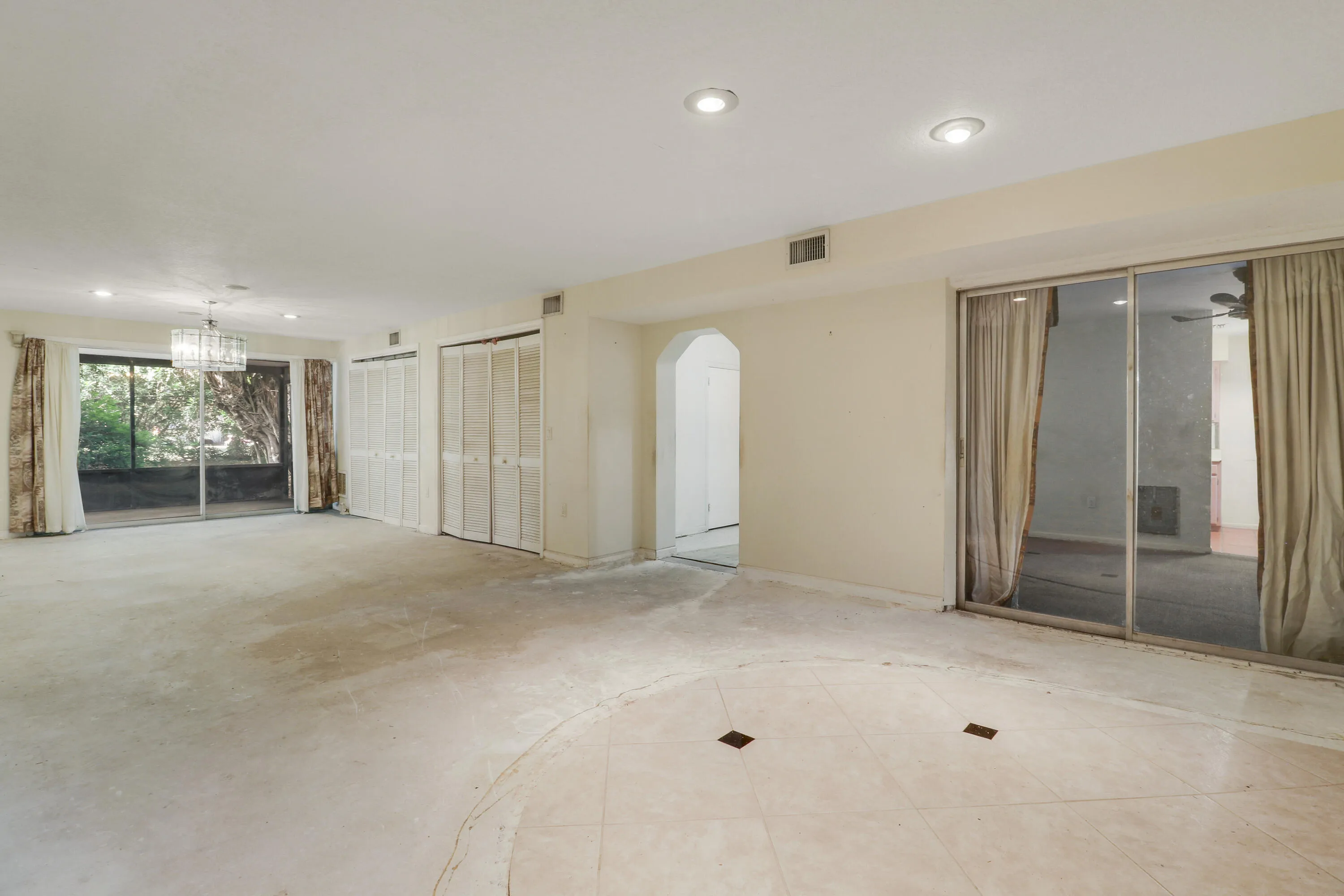 Eastside foyer and family room